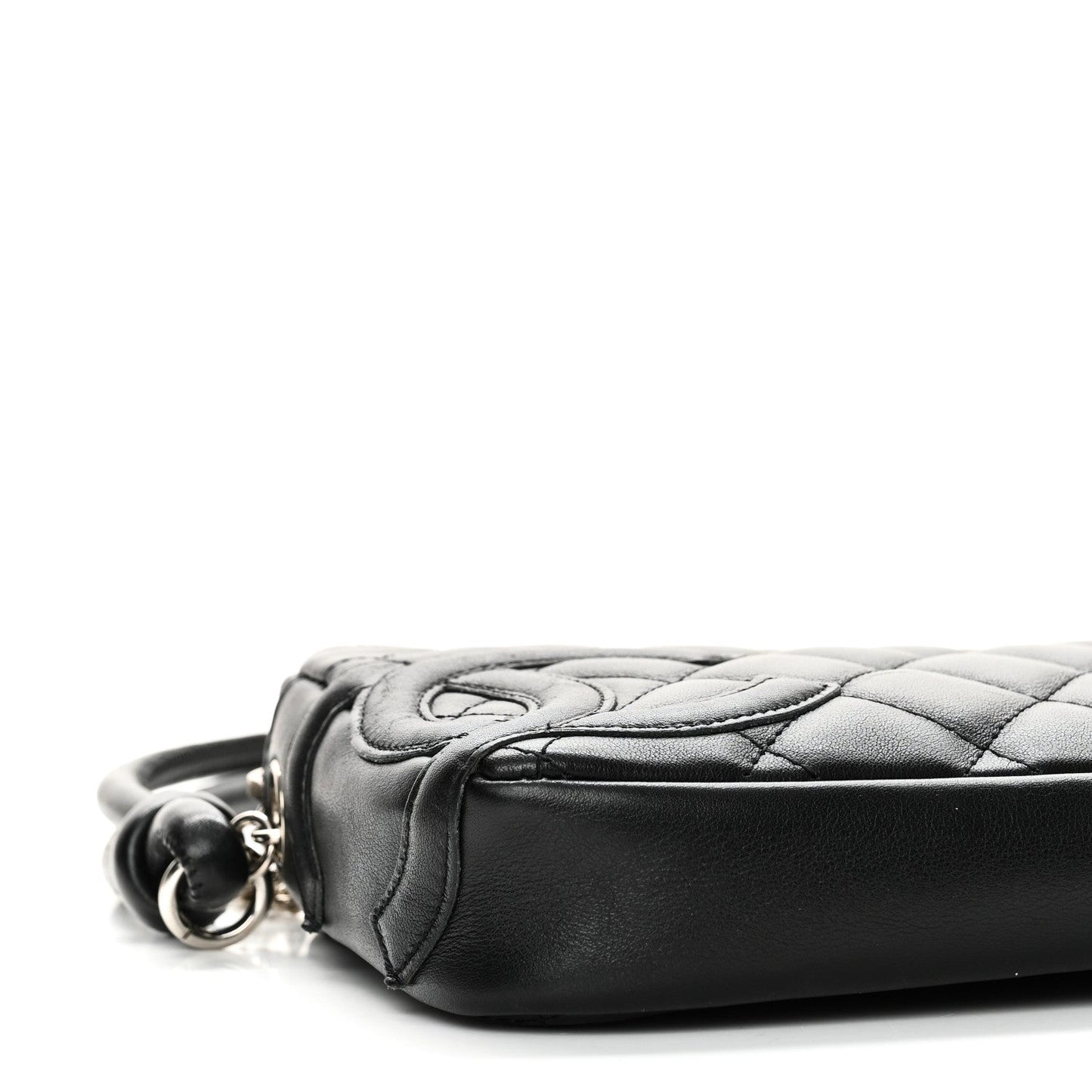 Calfskin Quilted Cambon Pochette Black
