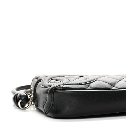 Calfskin Quilted Cambon Pochette Black