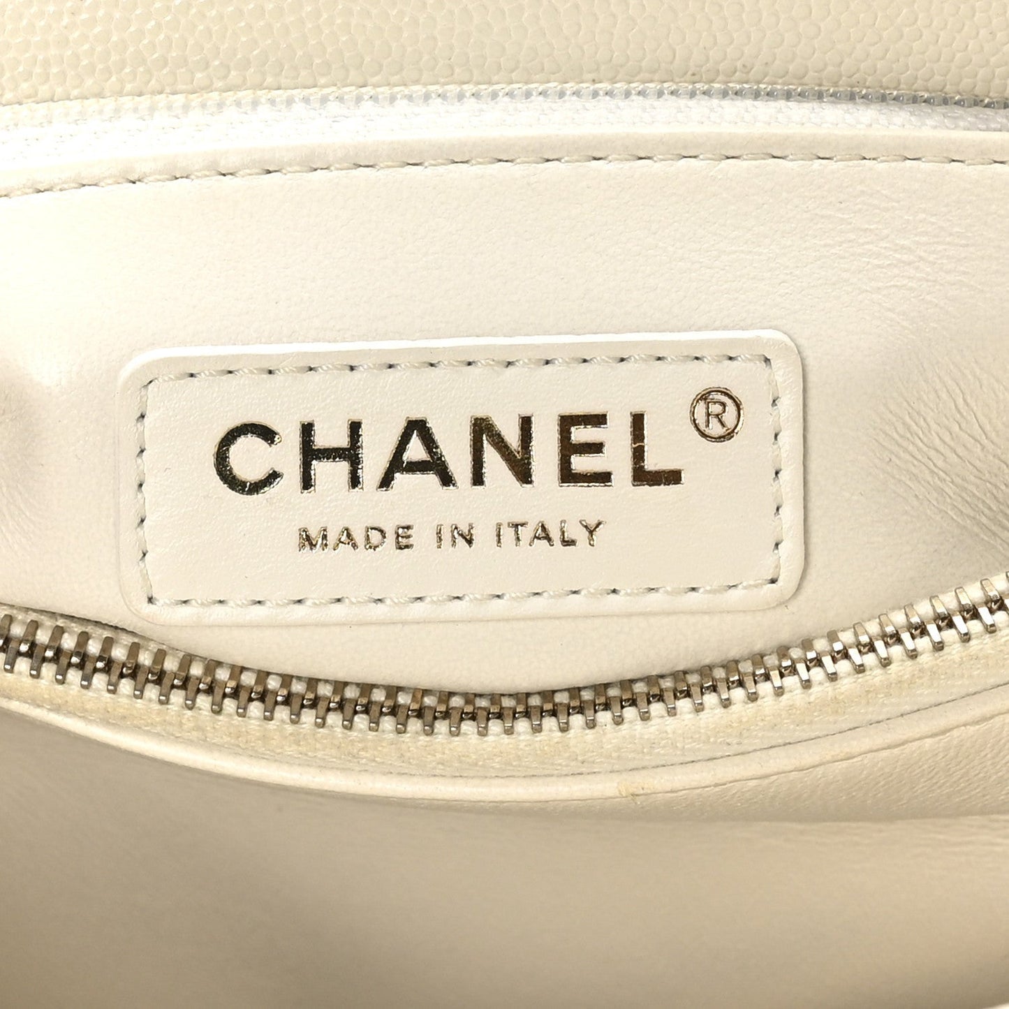 Caviar Quilted Small Coco Handle Flap White