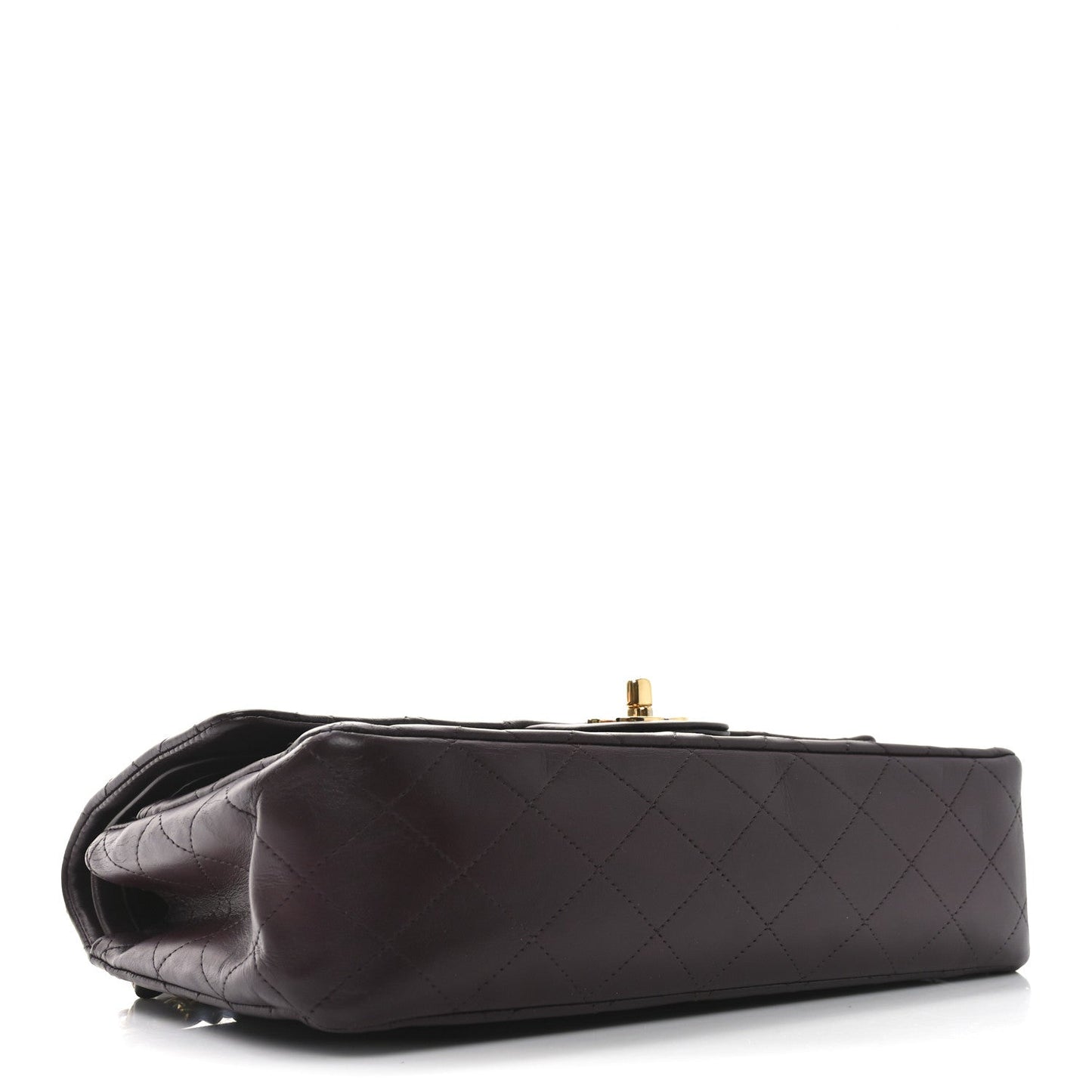 Lambskin Quilted Medium Double Flap Burgundy