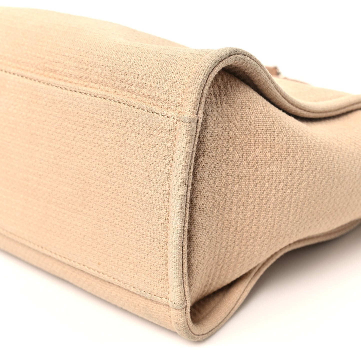 Mixed Fibers Small Deauville Tote Beige