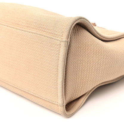 Mixed Fibers Small Deauville Tote Beige