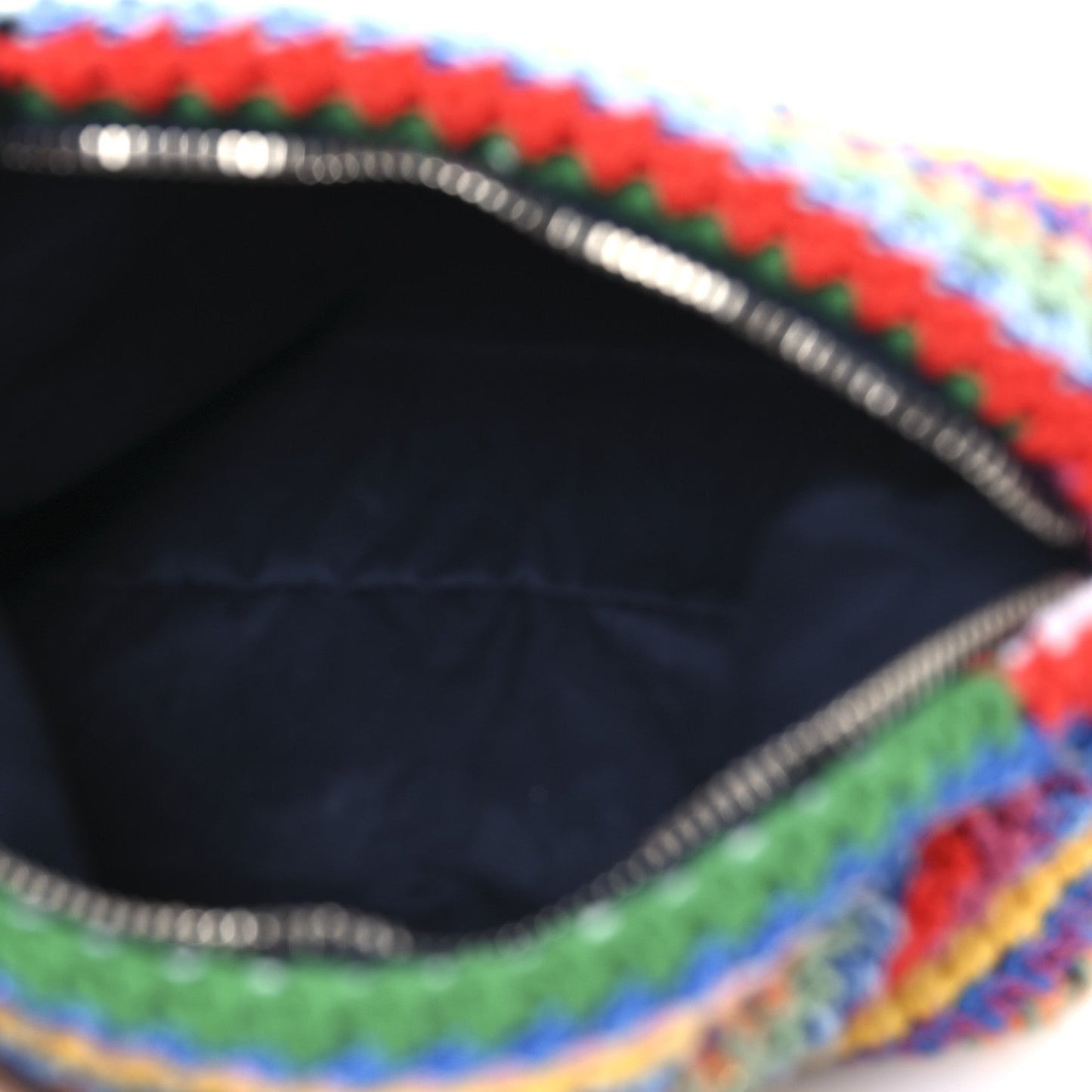 Fabric Crochet Pouch Multicolor
