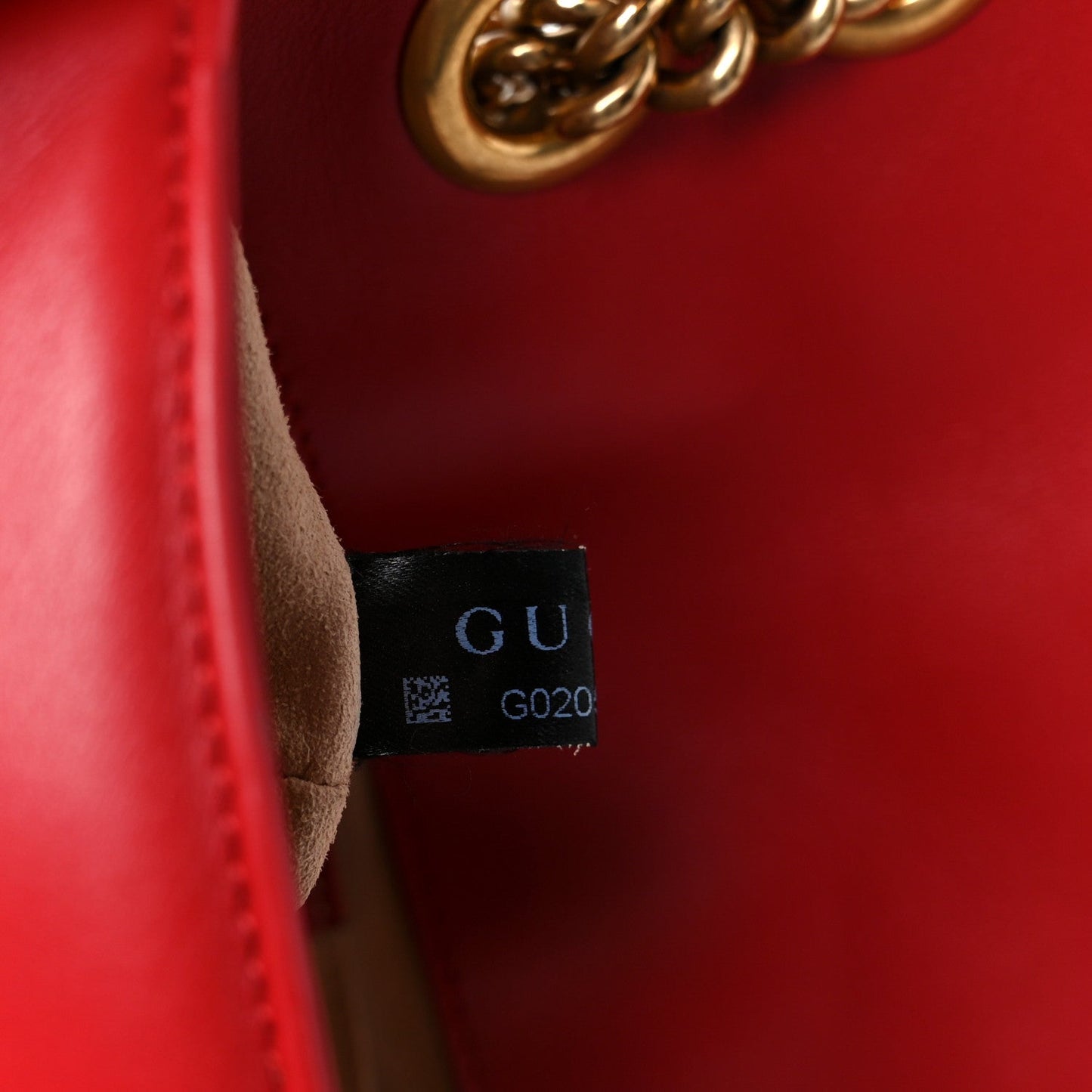 Calfskin Matelasse Mini GG Marmont Shoulder Bag Hibiscus Red