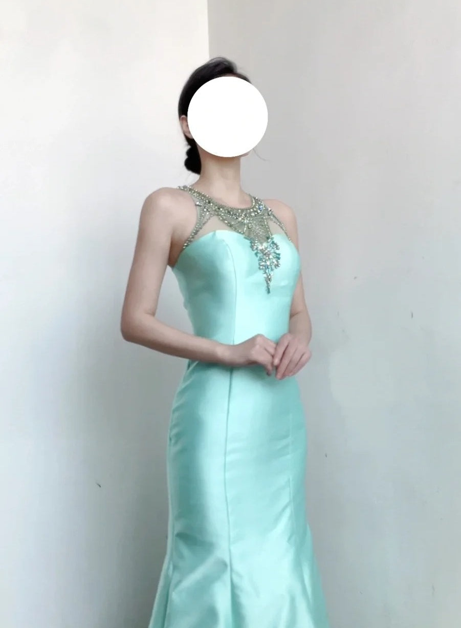Charming Prom Dress Crew Neck Mermaid Gala Evening Gown Dress Birthday Party Outfits    D4875