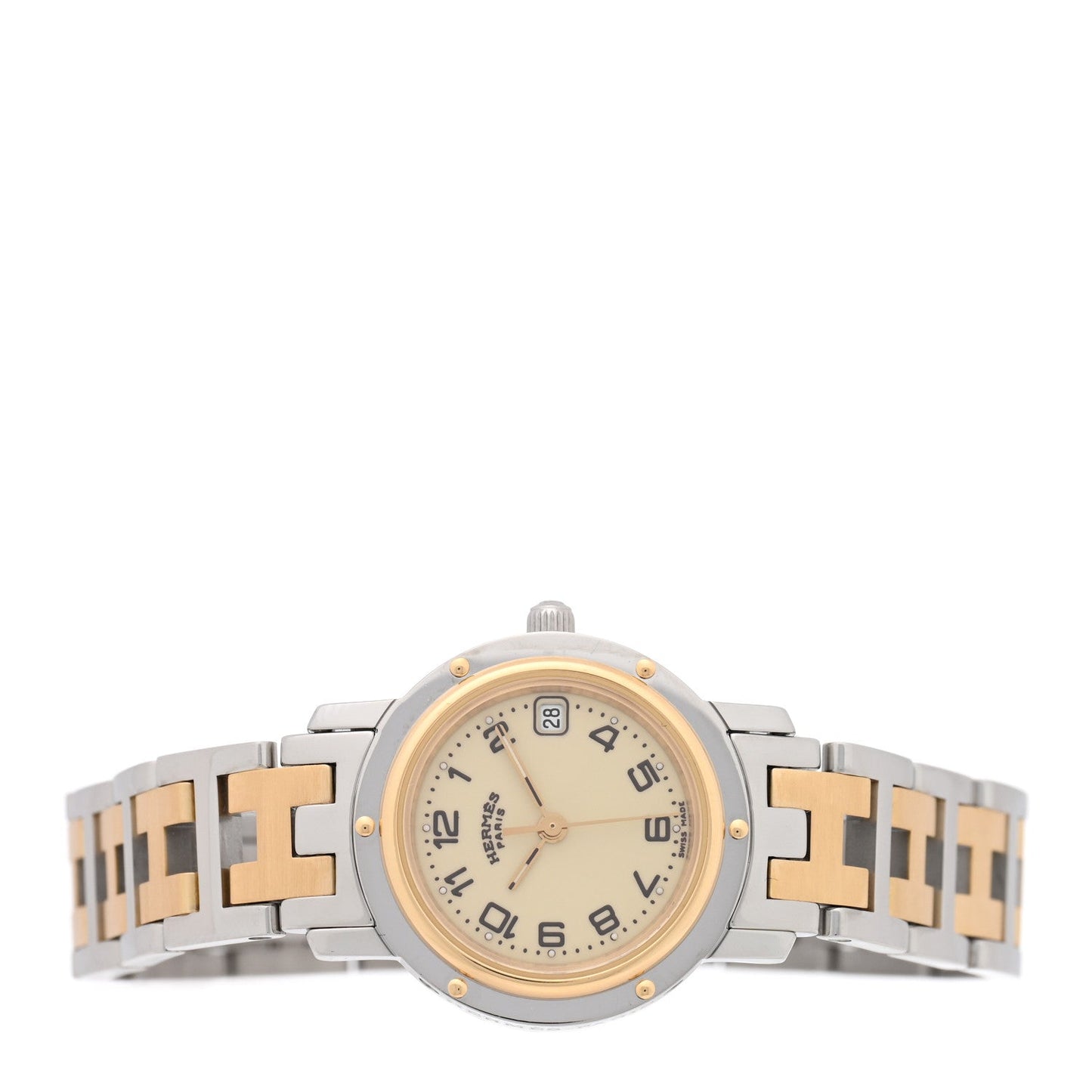 Stainless Steel 24mm Clipper Quartz Watch Gold