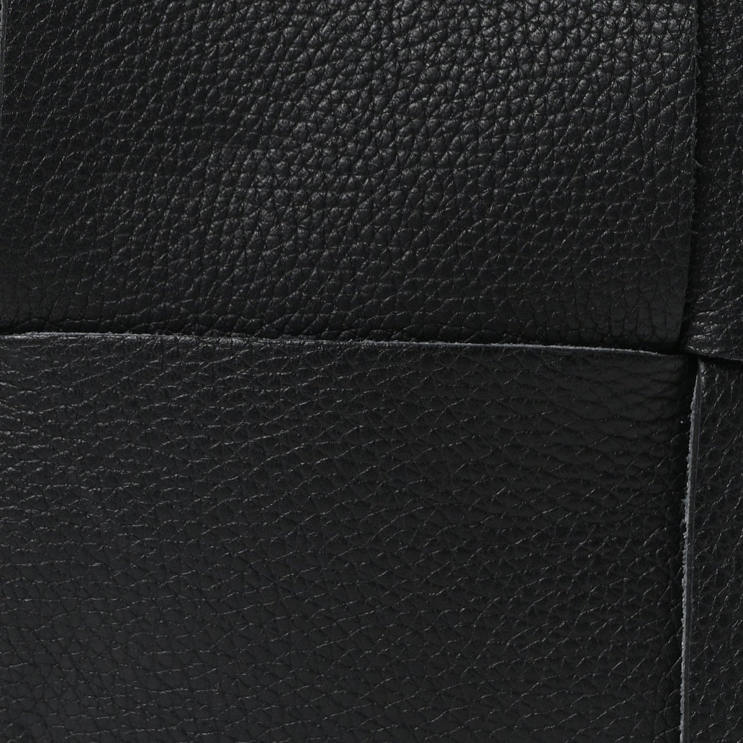 Grained Calfskin Intrecciato Mini Arco Tote Black