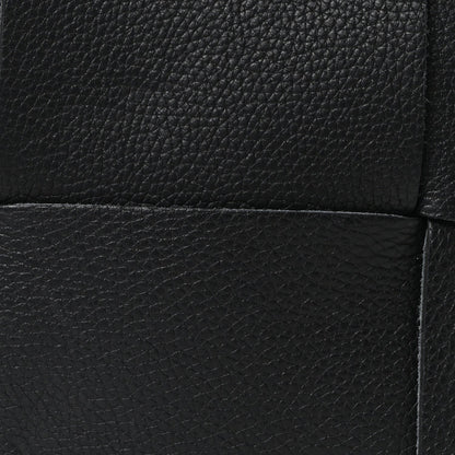 Grained Calfskin Intrecciato Mini Arco Tote Black