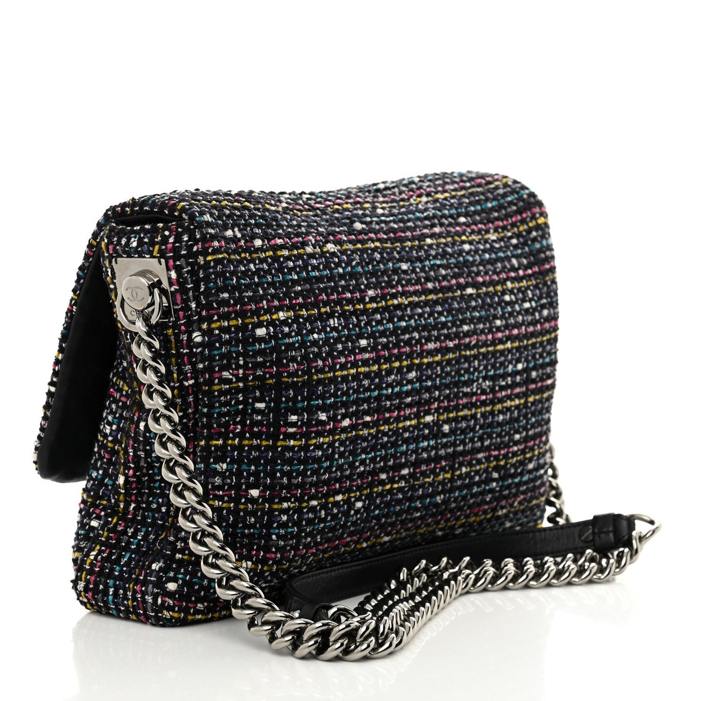 Tweed Small Messenger Flap Navy