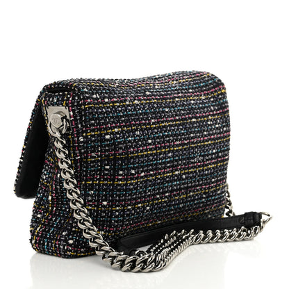 Tweed Small Messenger Flap Navy