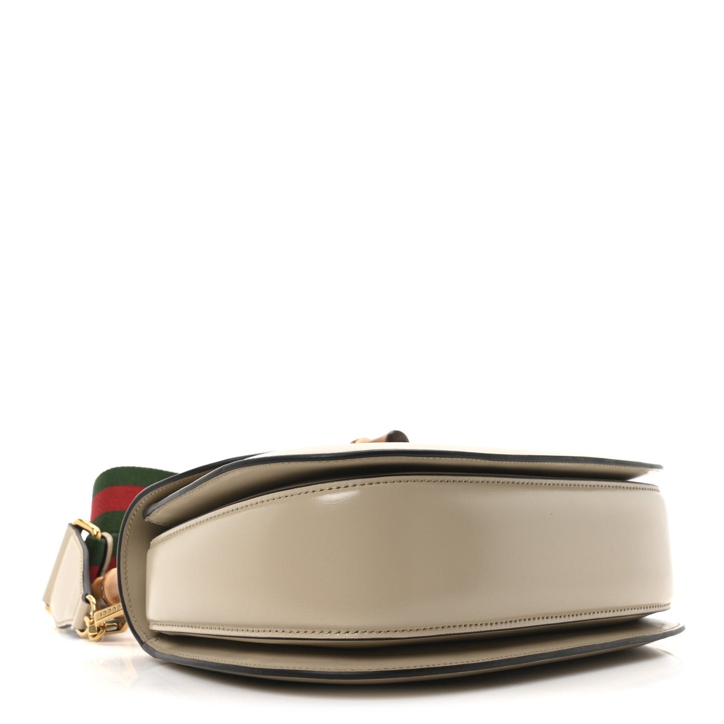 Boarded Dyana Lux Calfskin Web Medium Bamboo 1947 Top Handle Bag Oatmeal