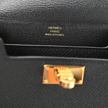 Epsom Kelly Multi Pocket Pochette To Go Black