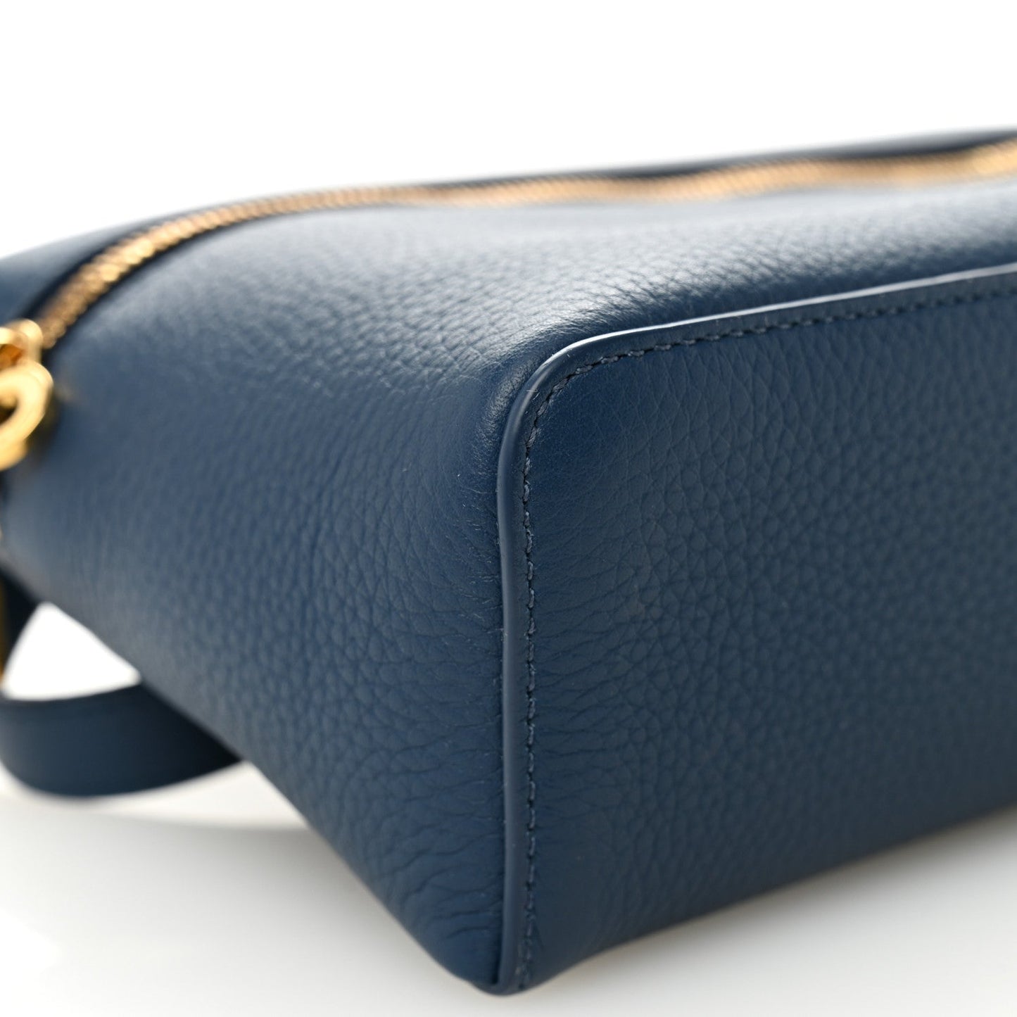 Grained Calfskin L19 Extra Pocket Pouch Navy Blue