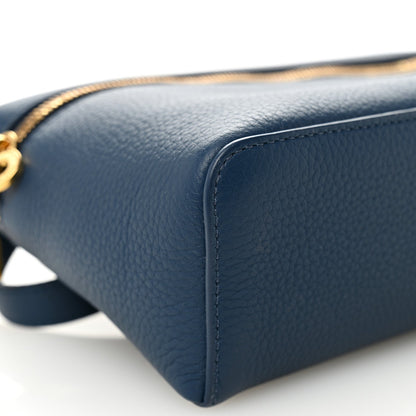 Grained Calfskin L19 Extra Pocket Pouch Navy Blue