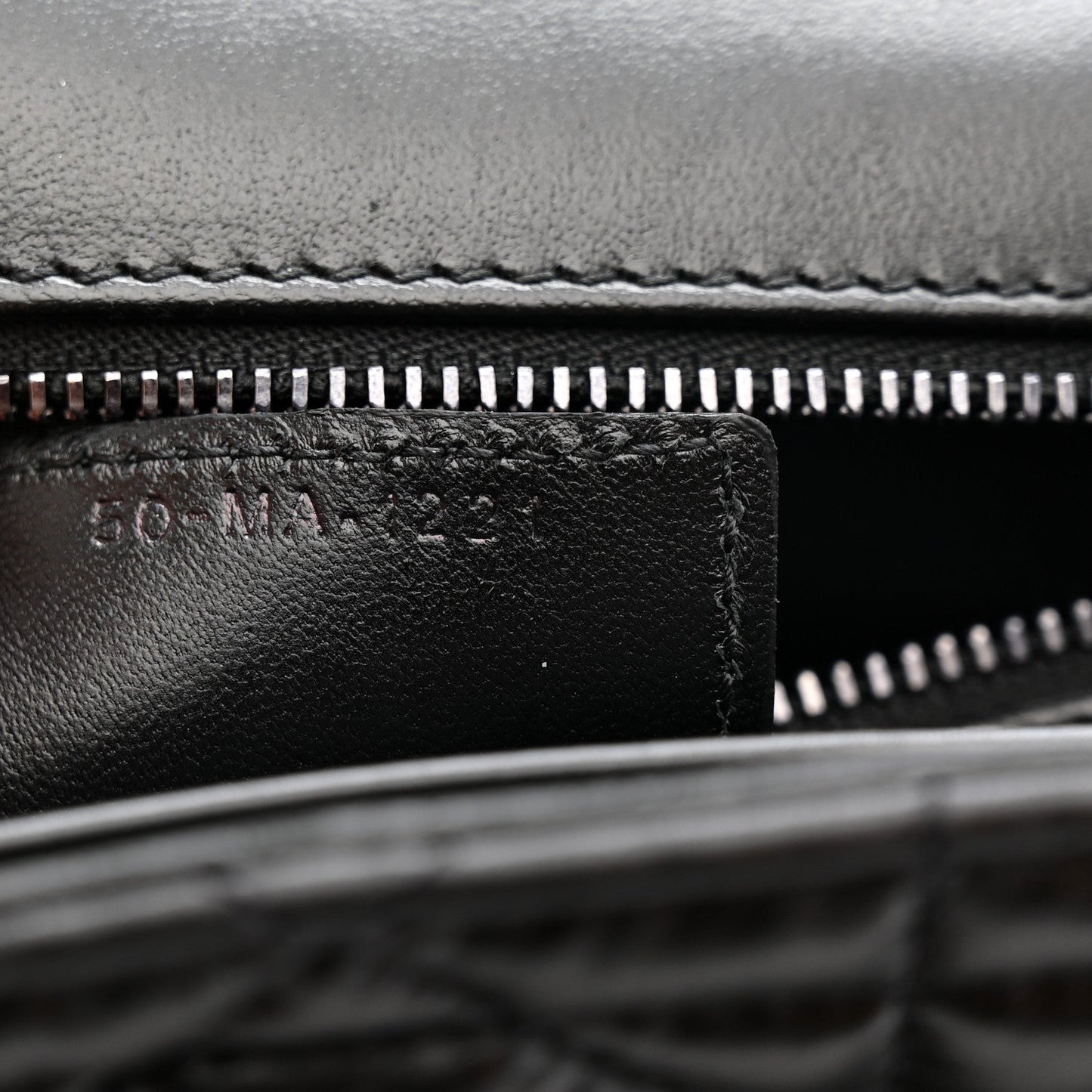 Calfskin Macrocannage Large Caro Bag Black