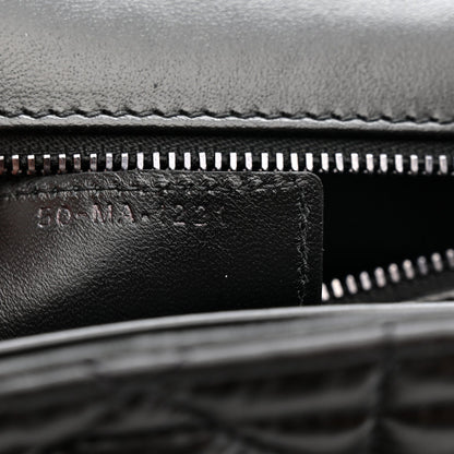 Calfskin Macrocannage Large Caro Bag Black