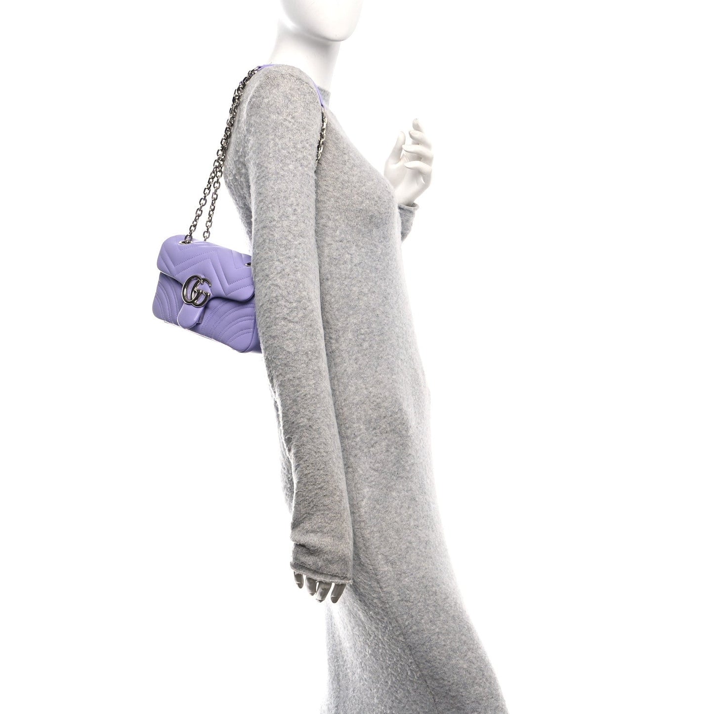 Lambskin Matelasse Small GG Marmont Shoulder Bag Lapis