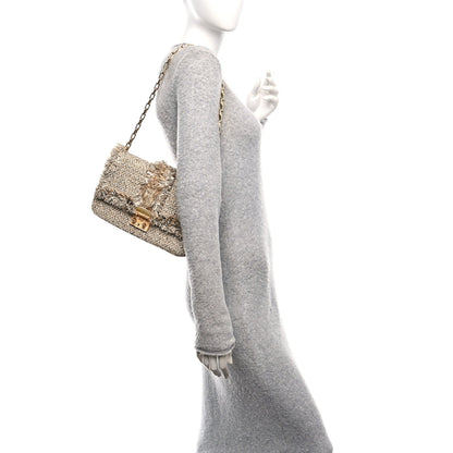 Tweed Medium Miss Dior Flap Beige