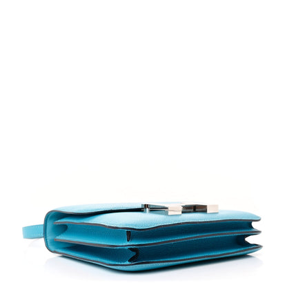 Epsom Enamel Constance 18 Bleu Du Nord Rouge de Coeur