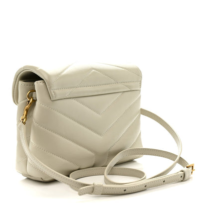 Calfskin Y Quilted Monogram Toy Loulou Crossbody Bag Crema Soft