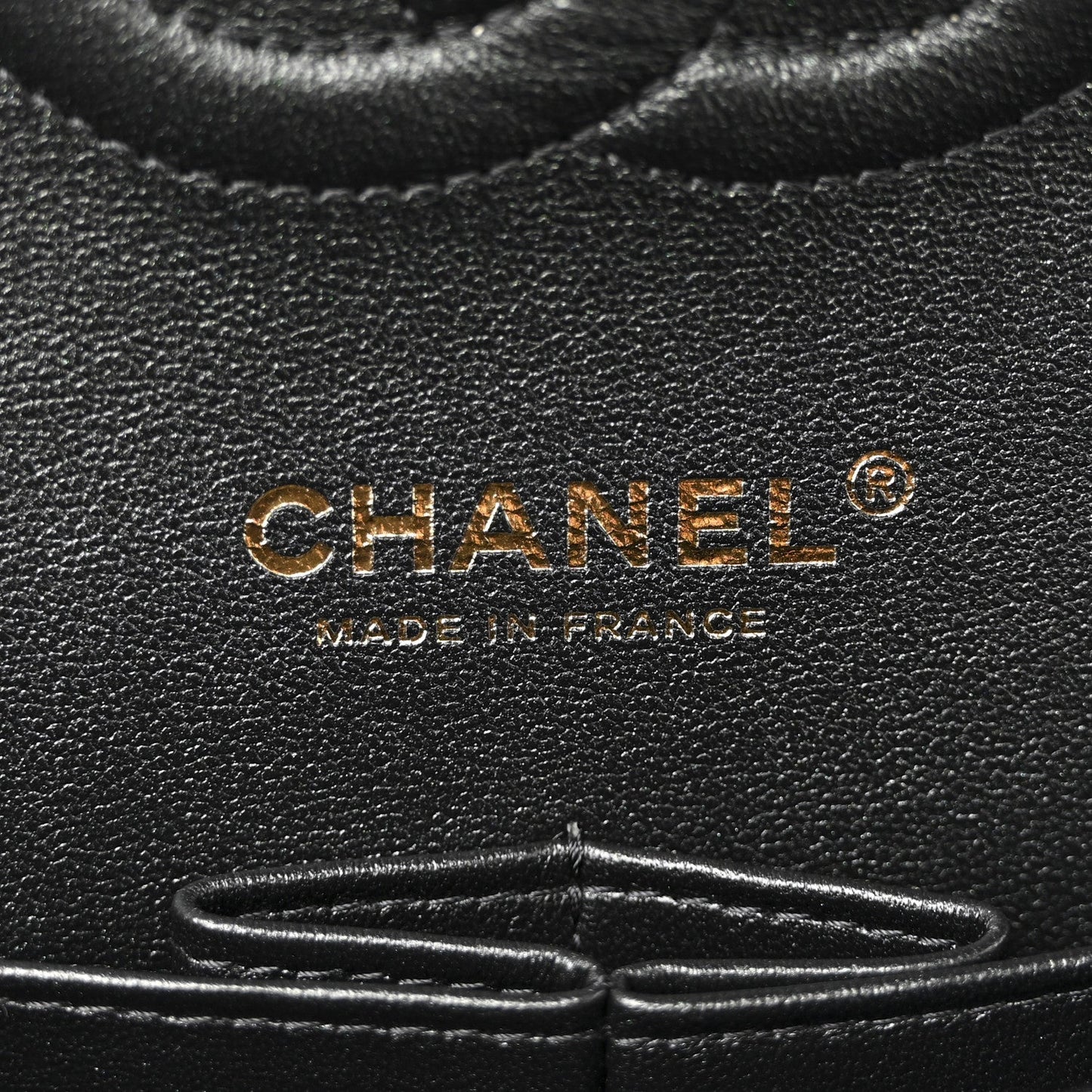 Iridescent Lambskin Quilted Medium Double Flap Black