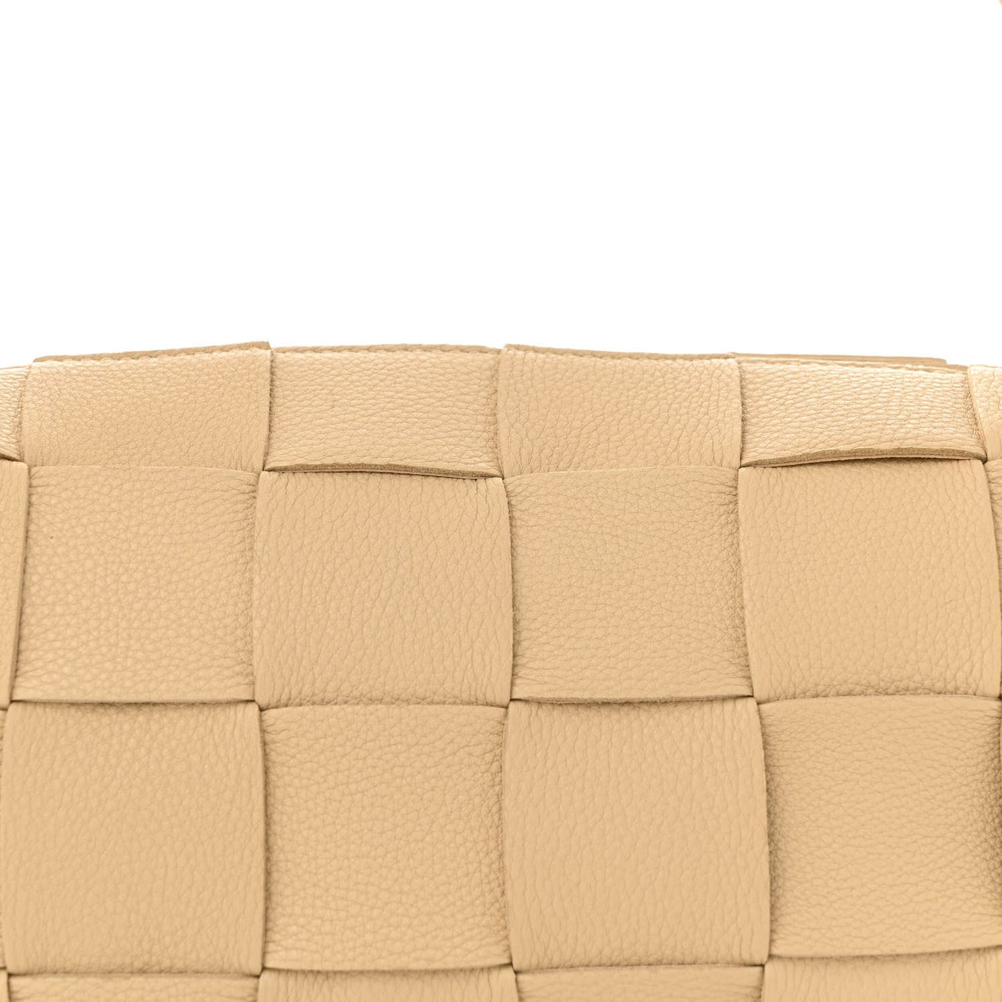 Grained Calfskin Maxi Intrecciato Brick Cassette Bag Porridge