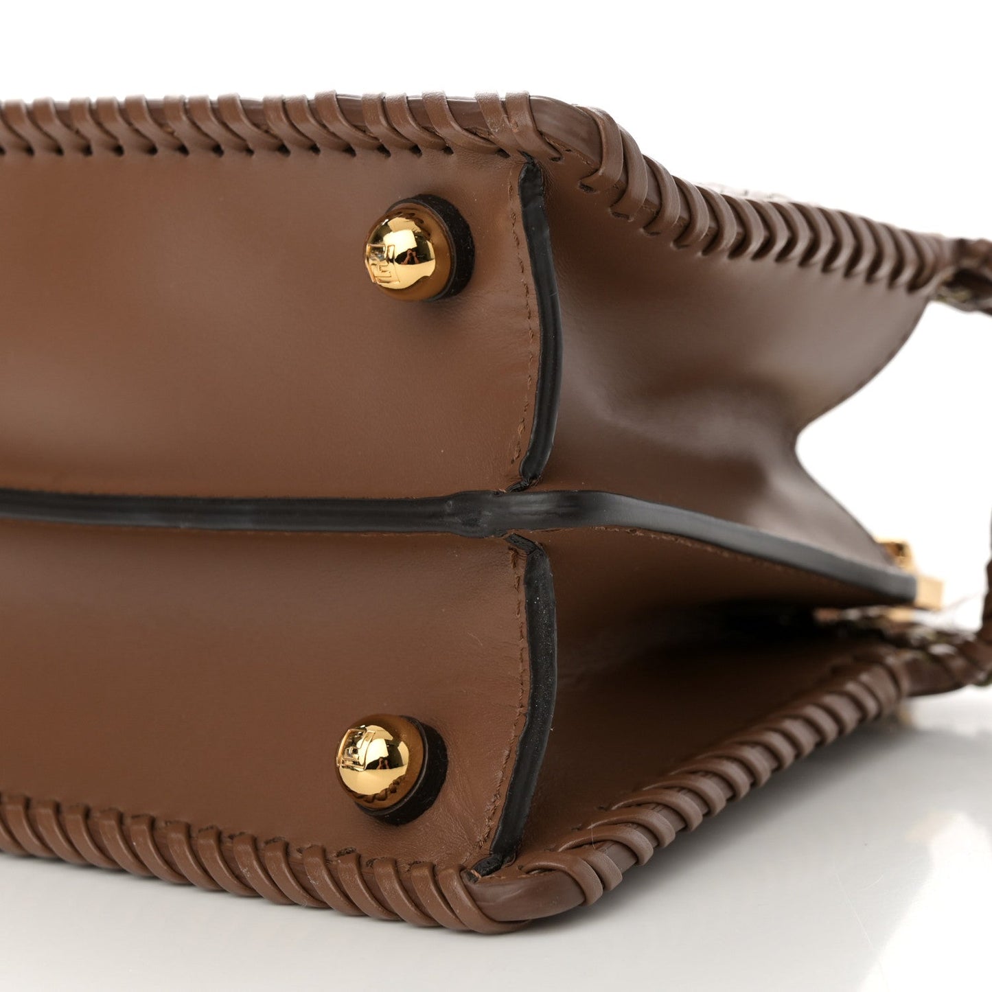 Vitello King Shiny Nappa Intreccio Petite Peekaboo I SEE U Satchel Gianduia