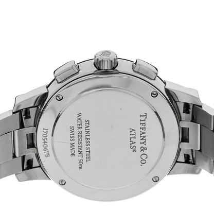 Stainless Steel Diamond Bezel 36mm Atlas Dome Chronograph Quartz Watch