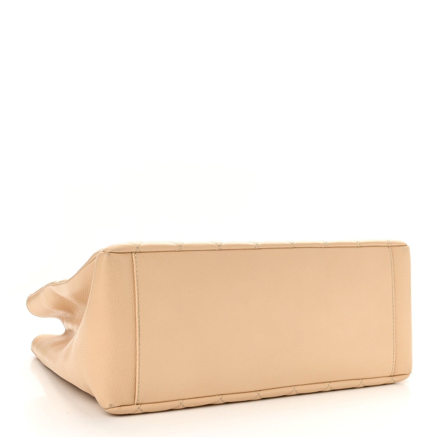 Caviar Quilted Grand Shopping Tote GST Beige