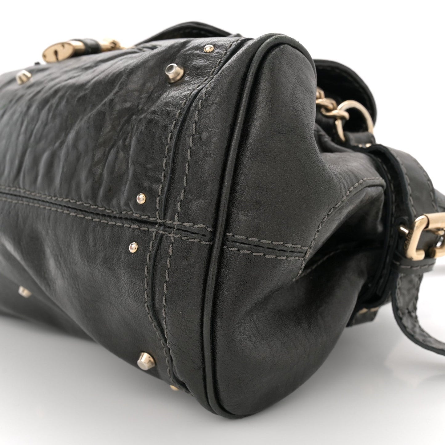 Calfskin Medium Paddington Capsule Satchel Bleu Nuit