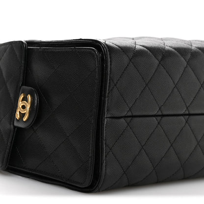 Caviar Quilted Small Chanel 25 Handbag Black