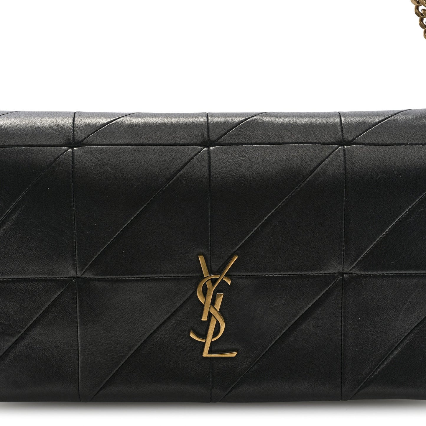 Lambskin Patchwork Monogram Medium Jamie Black