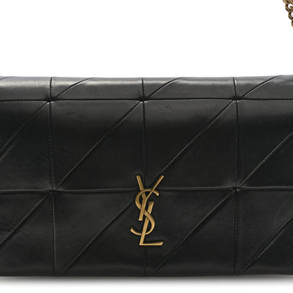 Lambskin Patchwork Monogram Medium Jamie Black
