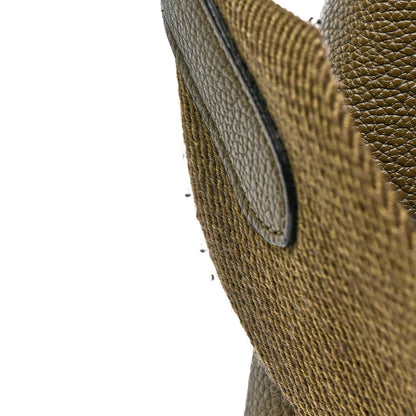 Soft Grained Calfskin Sangle Bucket Bag Light Khaki