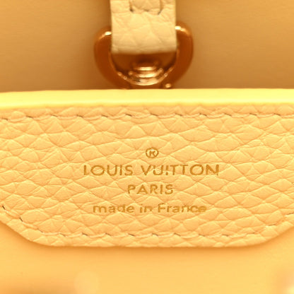 Canvas Taurillon Capucines BB Plume Yellow