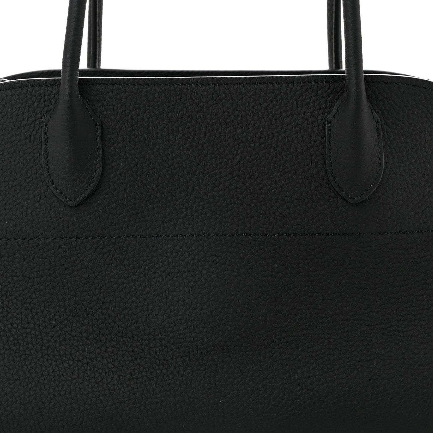Matte Grained Calfskin Margaux Shoulder 12 Black