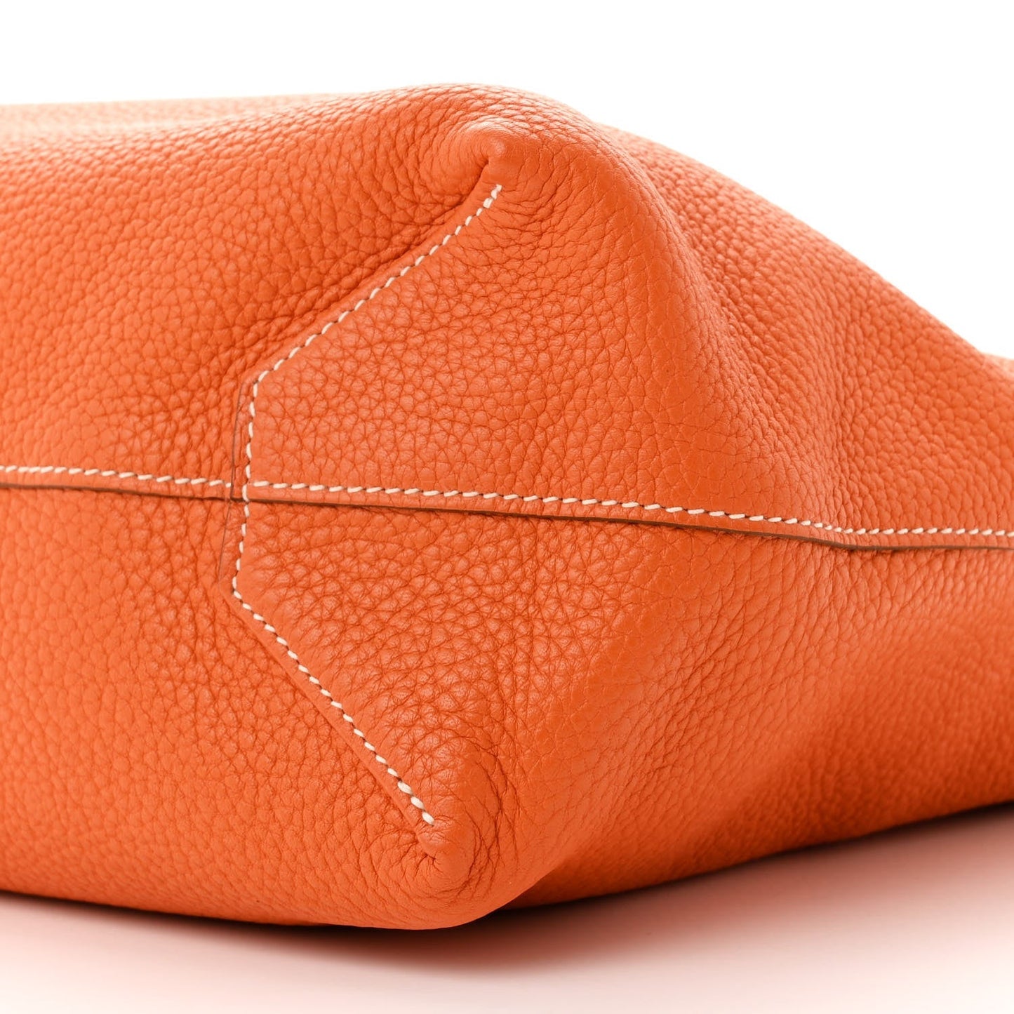 Taurillon Clemence Double Sens 36 Reversible Tote Moutarde Orange
