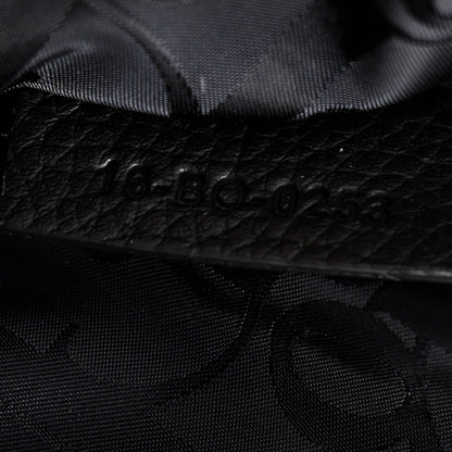 X KAWS Grained Calfskin Saddle Pouch Black