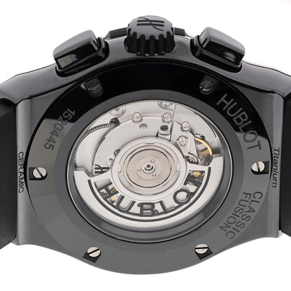 Ceramic Rubber 45mm Classic Fusion Aerofusion Chronograph Automatic Watch Black 525.CM.0170.RX