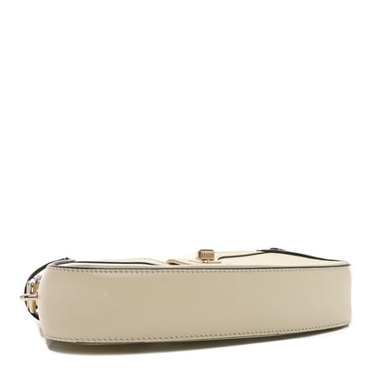 Calfskin Mini Moon Side Shoulder Bag Ivory
