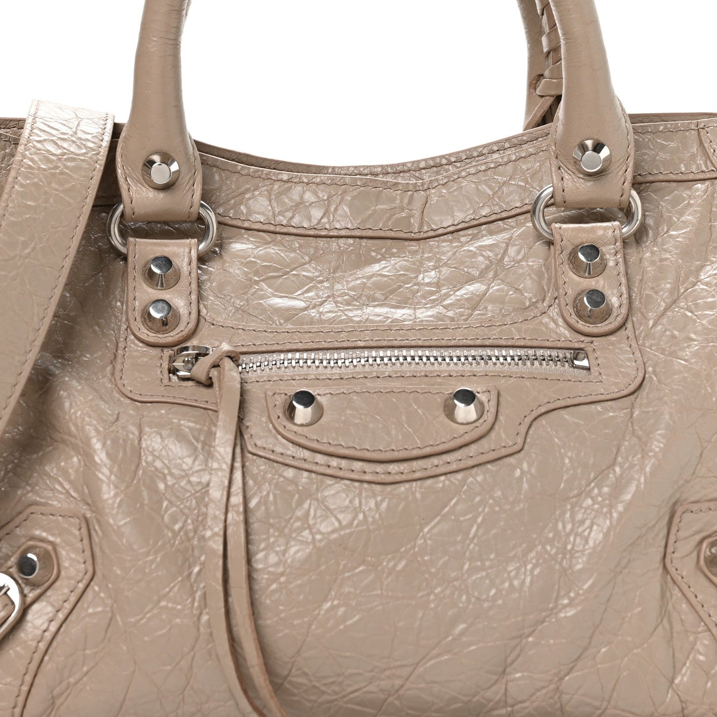 Agneau Arena Storico Silver Hardware Small Le City Beige