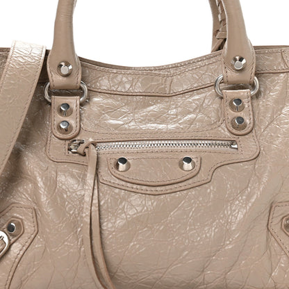 Agneau Arena Storico Silver Hardware Small Le City Beige