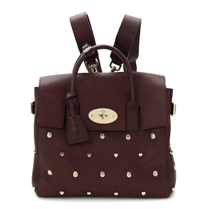 Calfskin Studded Medium Cara Delevingne Convertible Satchel Oxblood