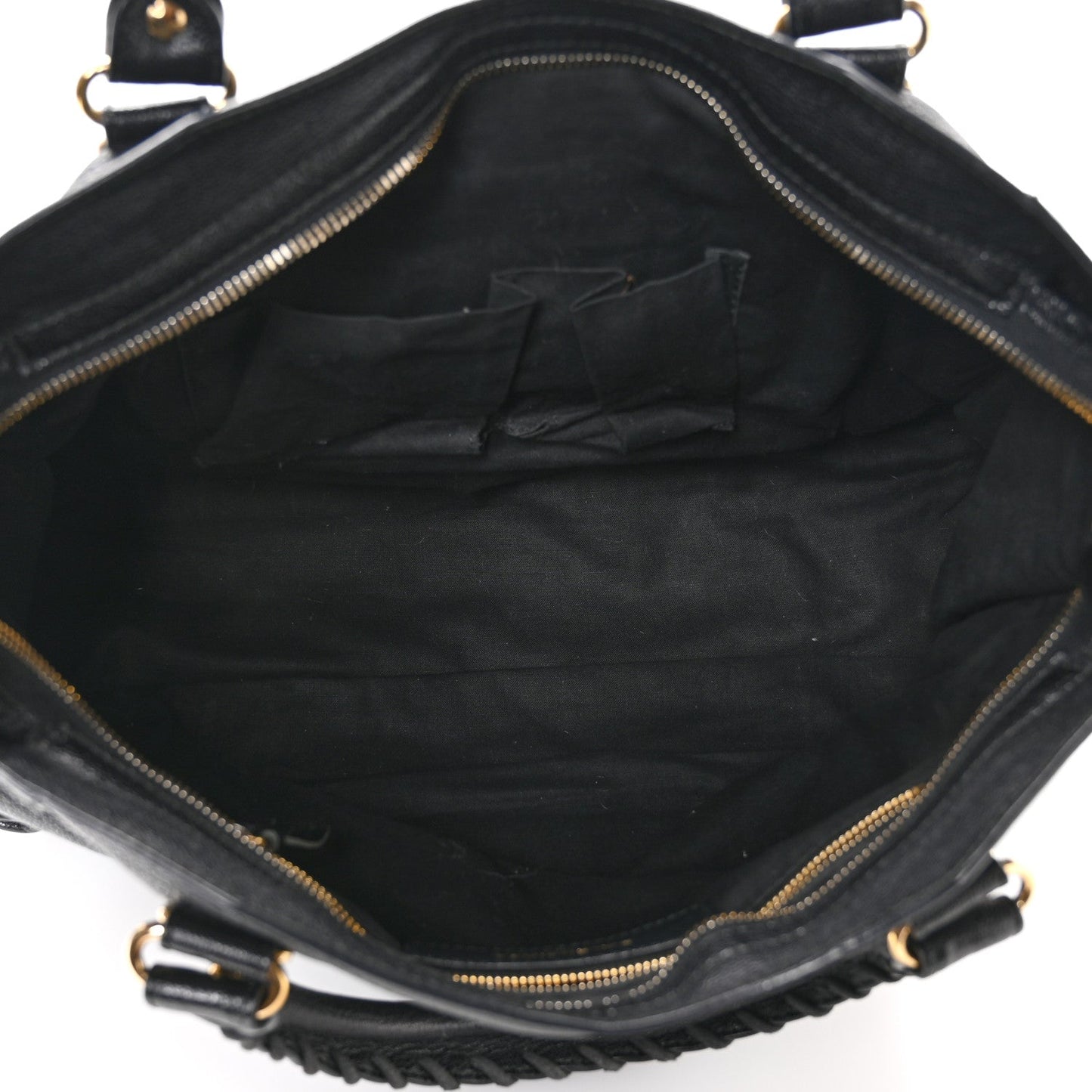 Chevre Gold Metallic Edge Hardware City Black