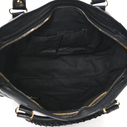 Chevre Gold Metallic Edge Hardware City Black