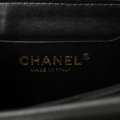 Caviar Quilted Mini Top Handle Flap Black