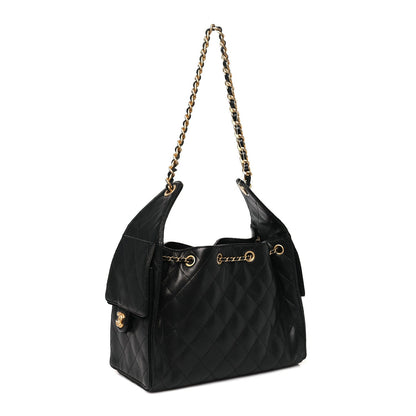 Caviar Quilted Small Chanel 25 Handbag Black