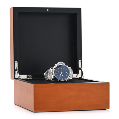 Stainless Steel 42mm Luminor Due Automatic Watch Blue PAM01124