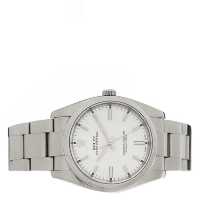 Stainless Steel 34mm Oyster Perpetual Watch White 114200