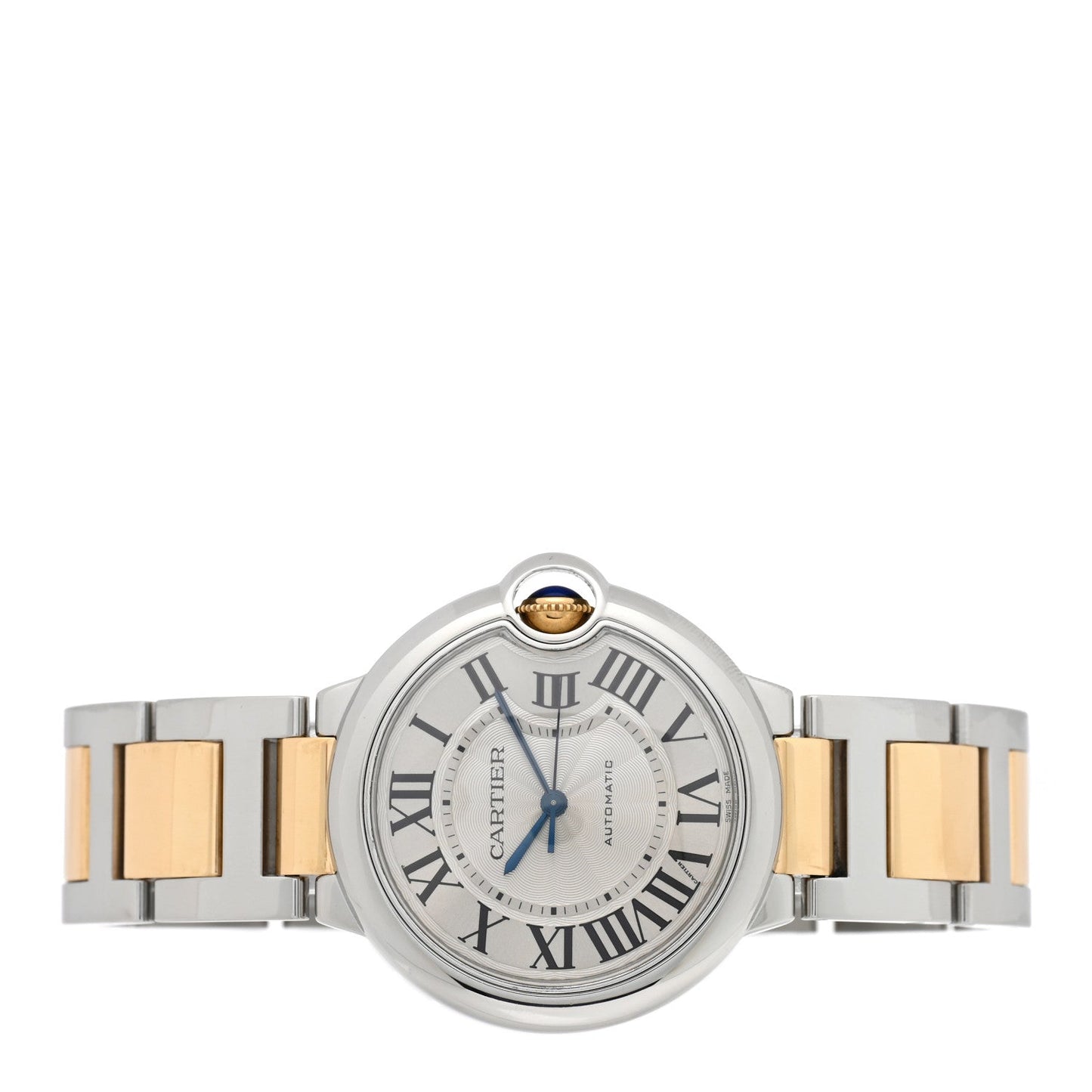 Stainless Steel 18K Yellow Gold 36mm Ballon Bleu De Cartier Automatic Watch